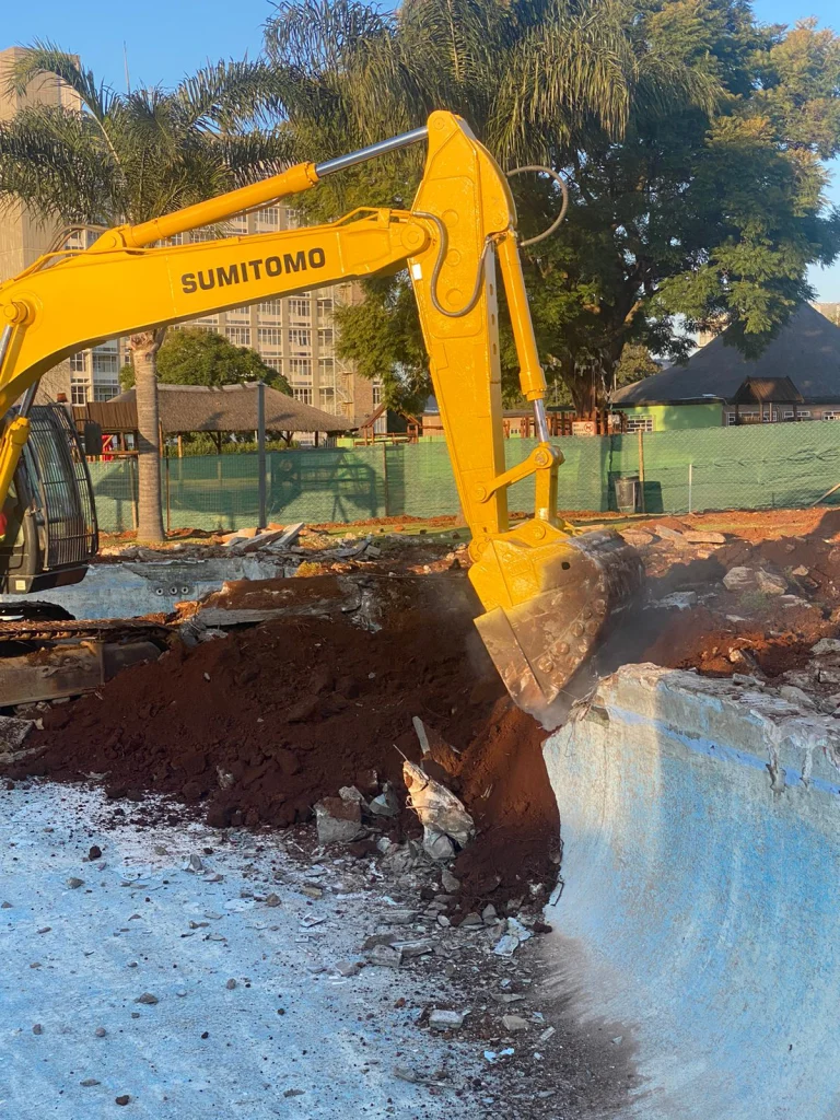 Crawford Italia — competition & gala pool, in Bedfordview, before the build