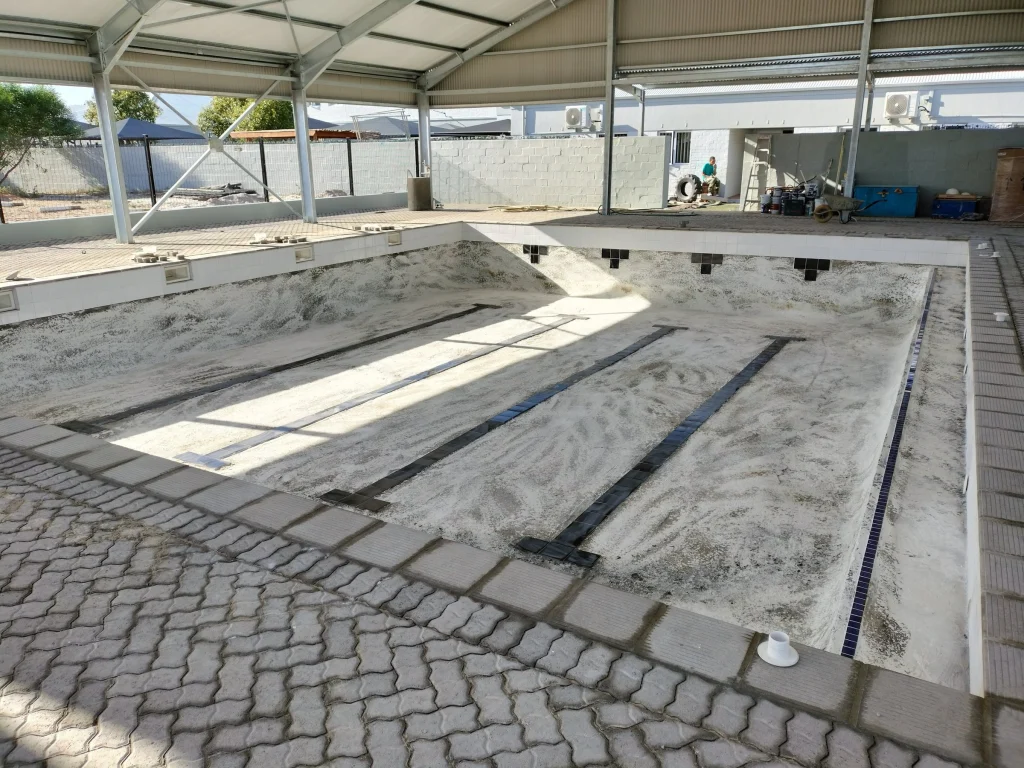 Curro Brackenfell learn-to-swim pool — during construction