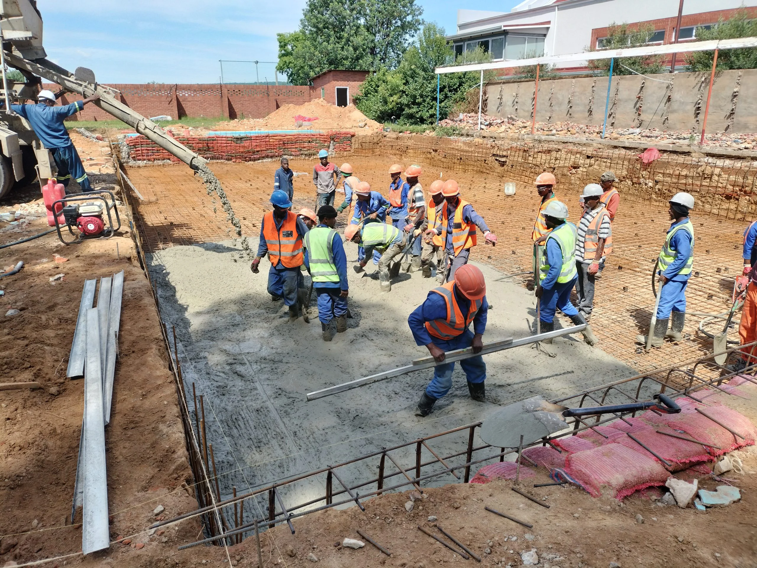 Curro St Dominic’s, Newcastle — competition & gala pool, in Newcastle, during construction
