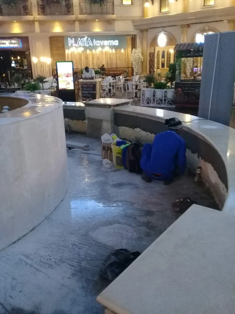 David fountain, Emperors Palace — before the work