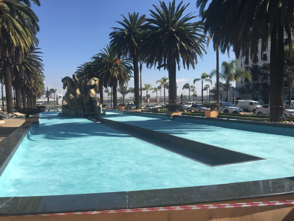 Plaza lake, Emperors Palace — during construction
