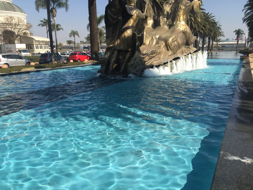 Plaza lake, Emperors Palace — completed