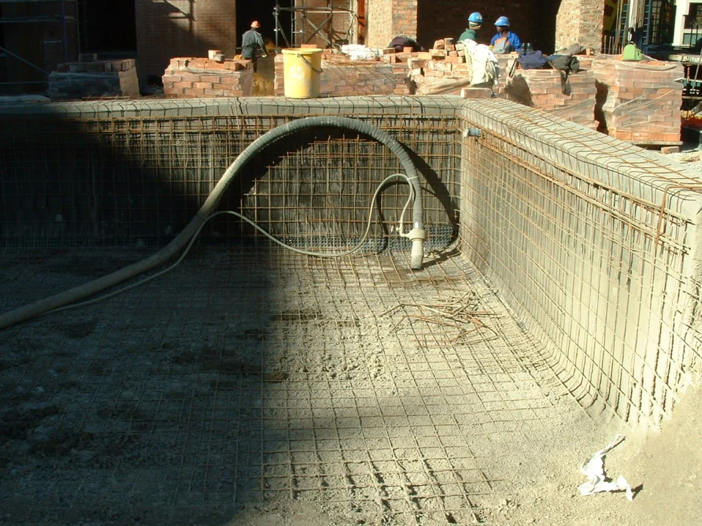 Fire & Ice hotel pool shell, Melrose Arch — during construction