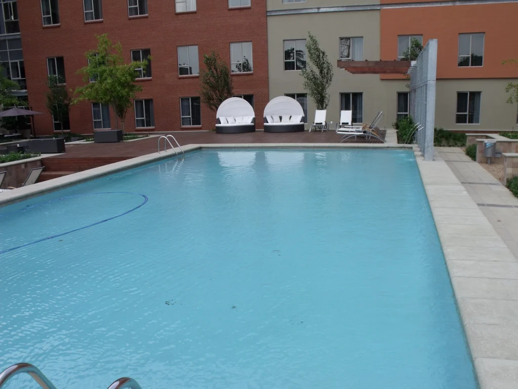 Fire & Ice hotel pool shell, Melrose Arch — completed