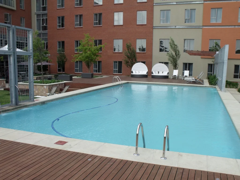 Fire & Ice hotel pool shell, Melrose Arch — completed
