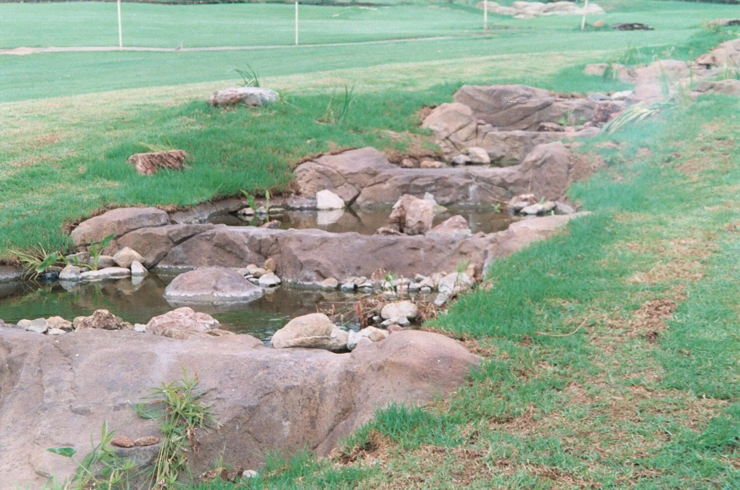 Leopard Creek golf estate water feature — completed