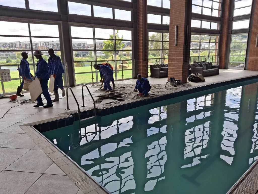 Waterfall Country Estate gym pool — before the work