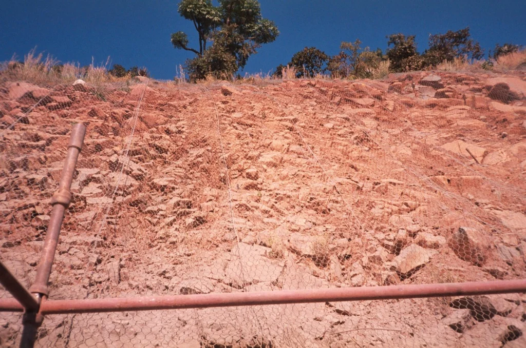 Slope stabilisation, Waterval Boven — before the work