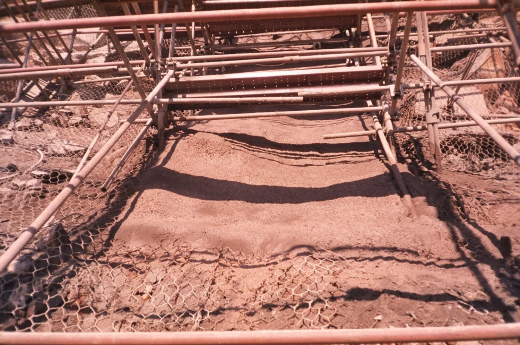 Slope stabilisation, Waterval Boven — during construction