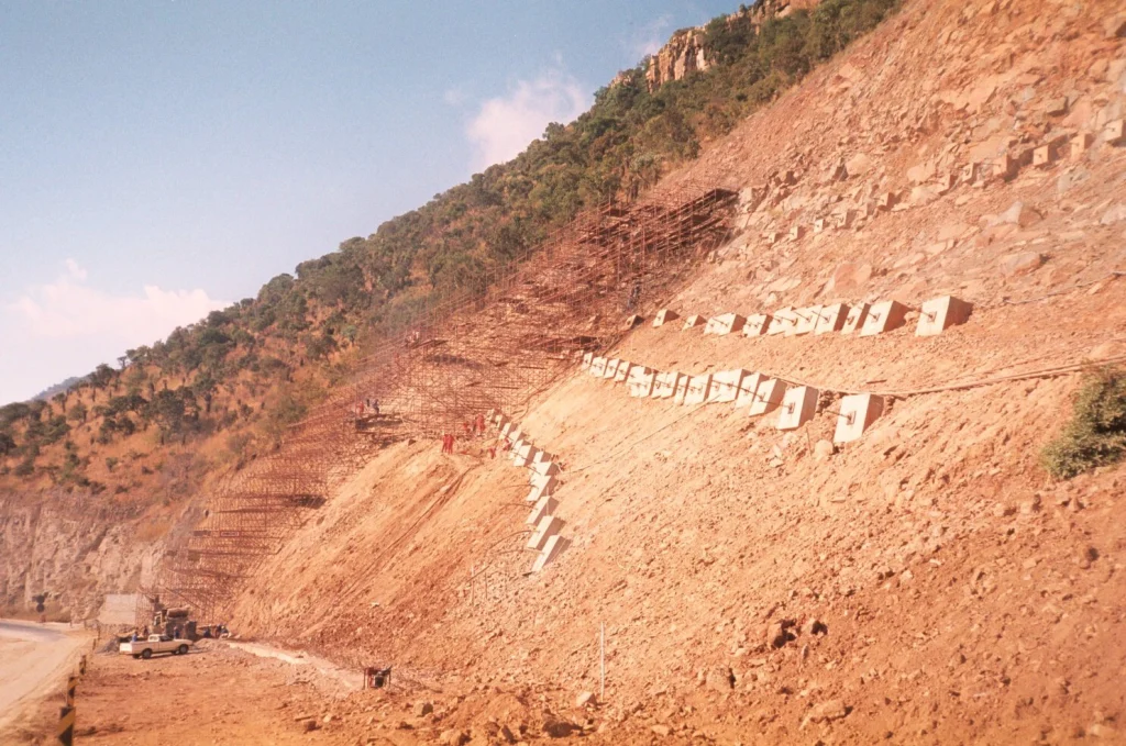 Slope stabilisation, Waterval Boven — completed